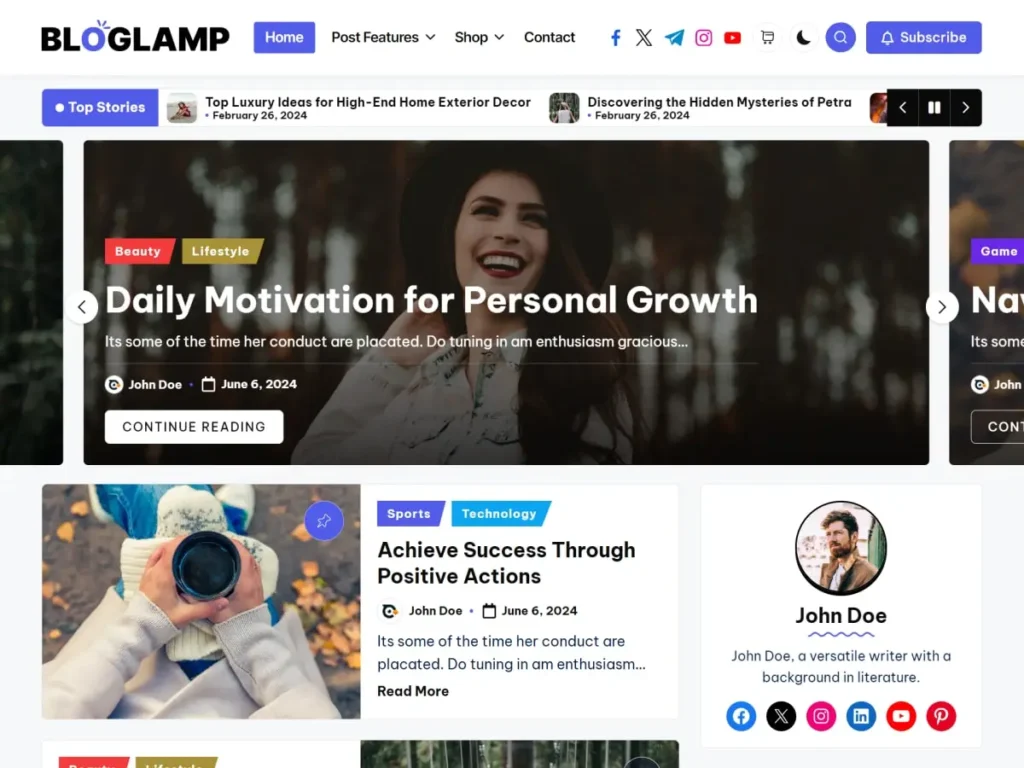 wordpress theme dos and donts bloglamp wordpress theme example