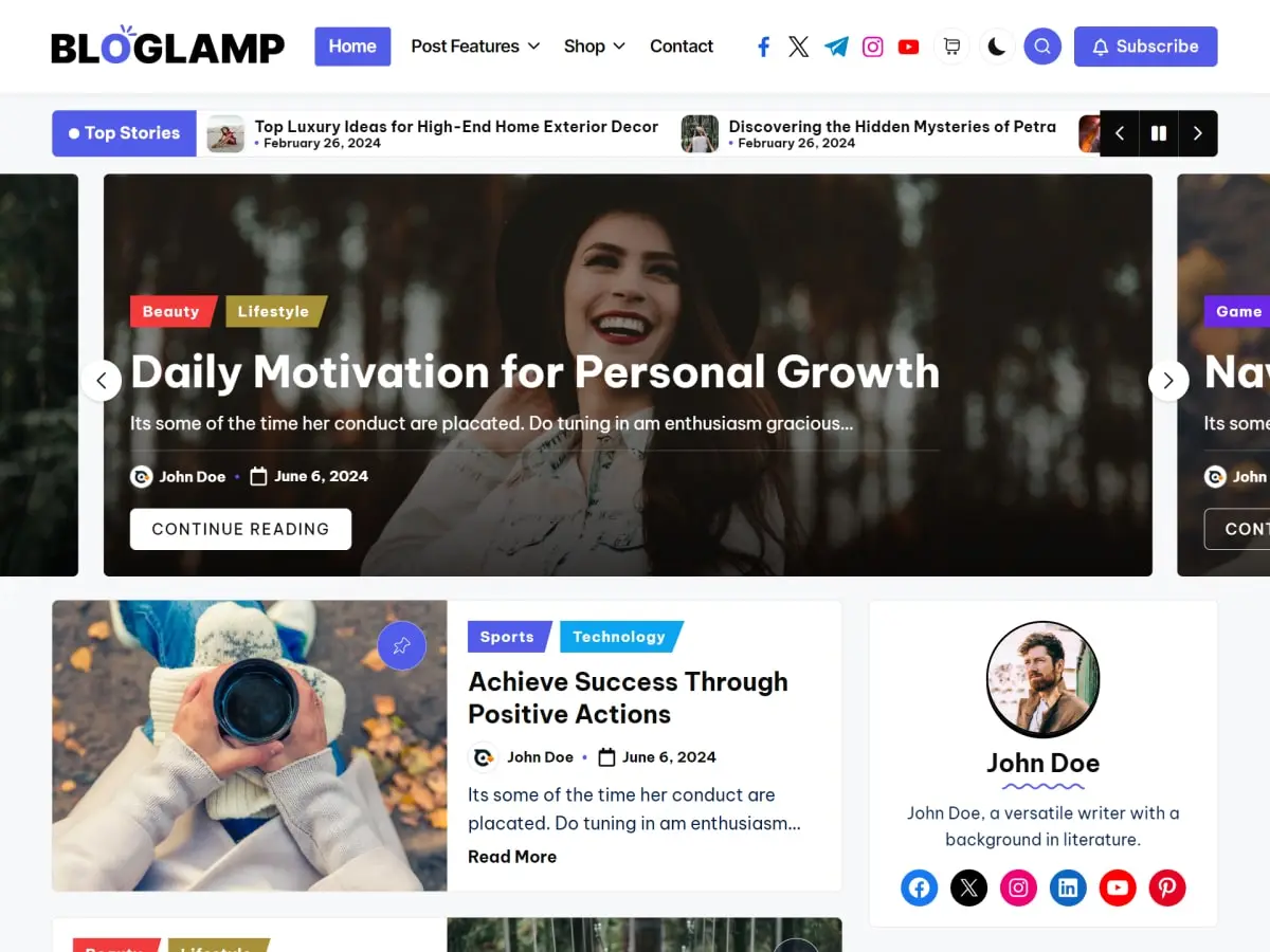wordpress theme dos and donts bloglamp wordpress theme example